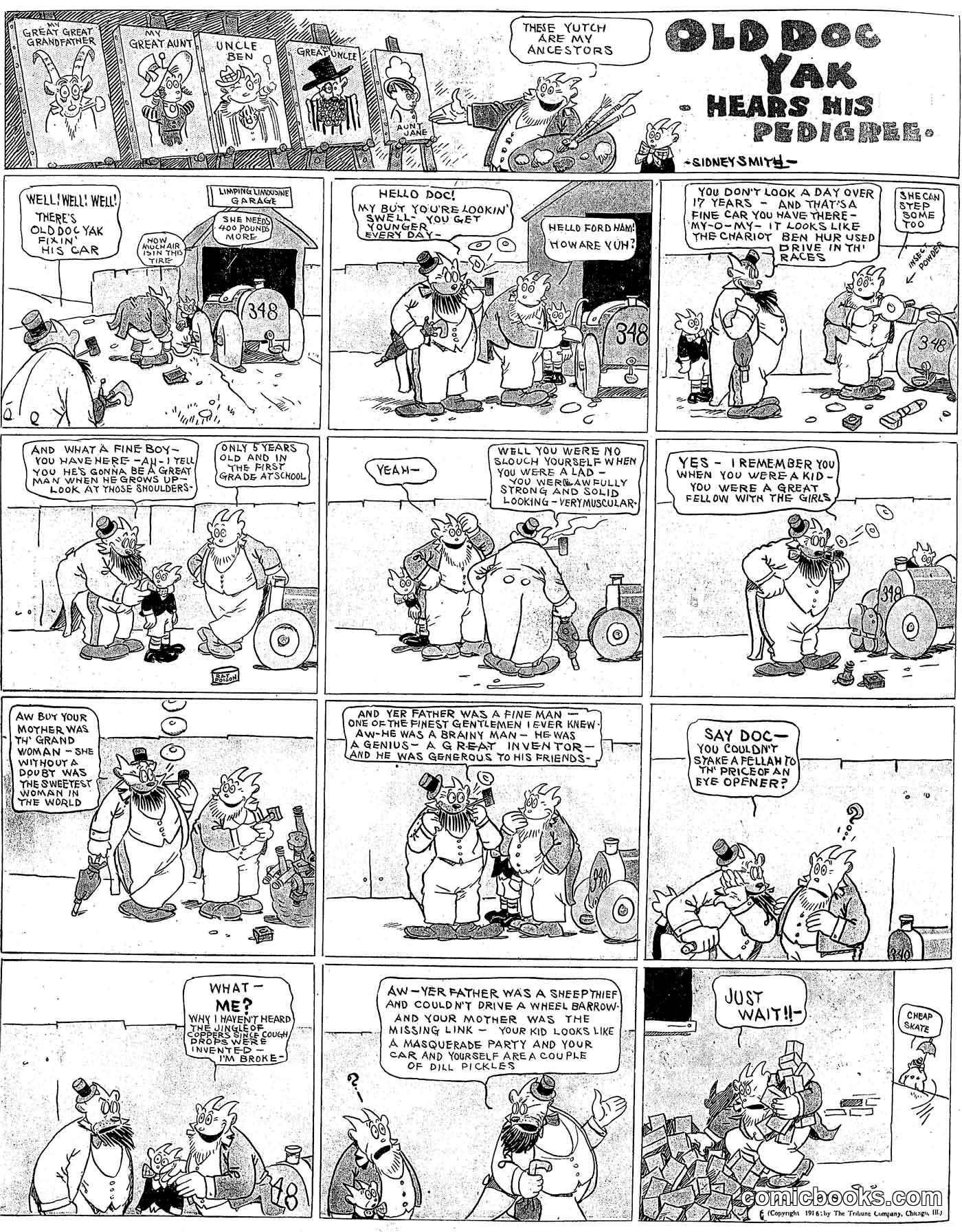 Old Doc Yak Hears His 'Pedigree'