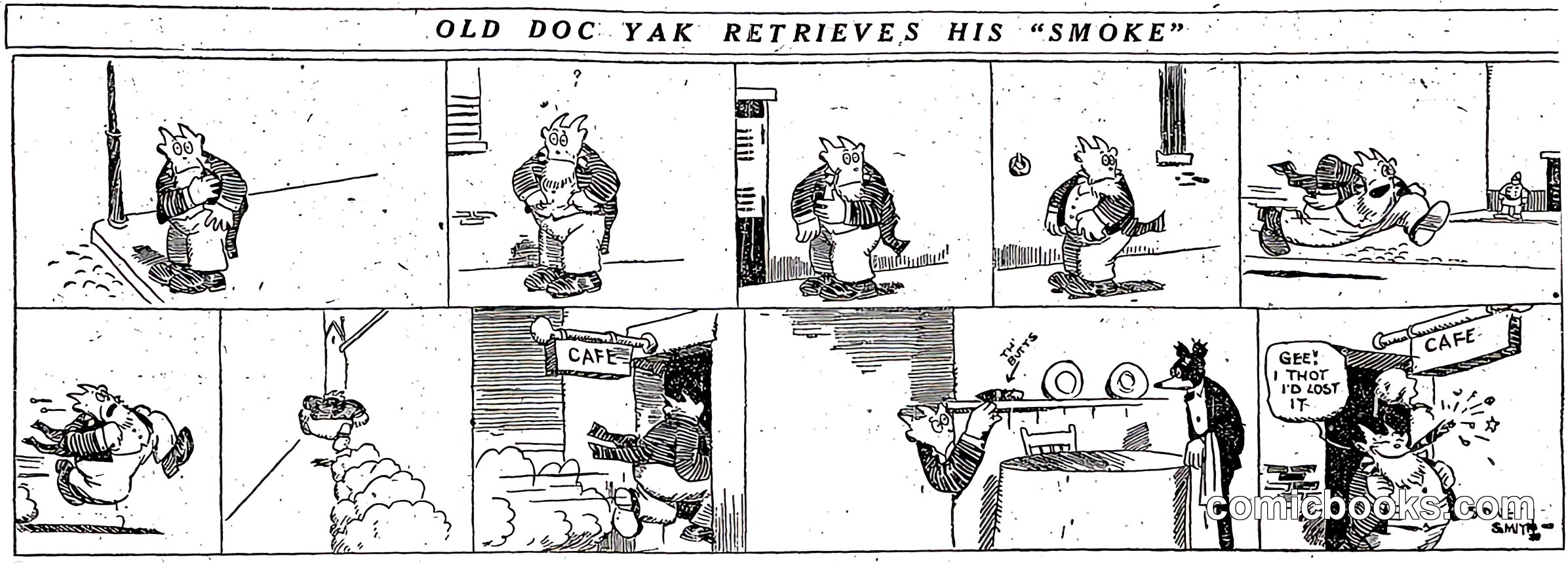 Old Doc Yak Retrieves His "Smoke"