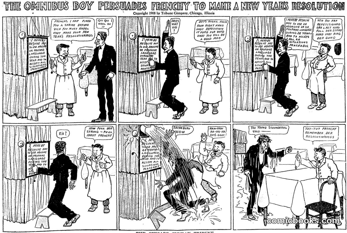 The Omnibus Boy Persuades Frenchy to Make a New Years Resolution