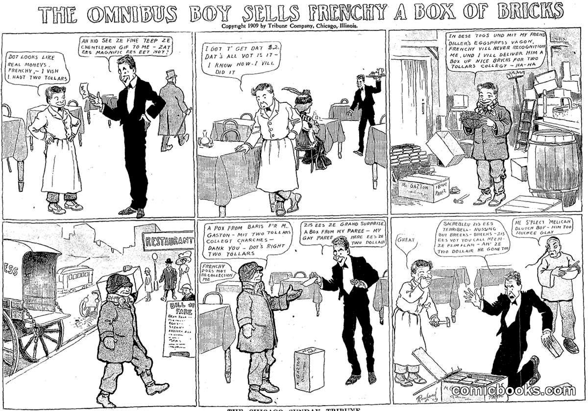 The Omnibus Boy Sells Frenchy a Box of Bricks