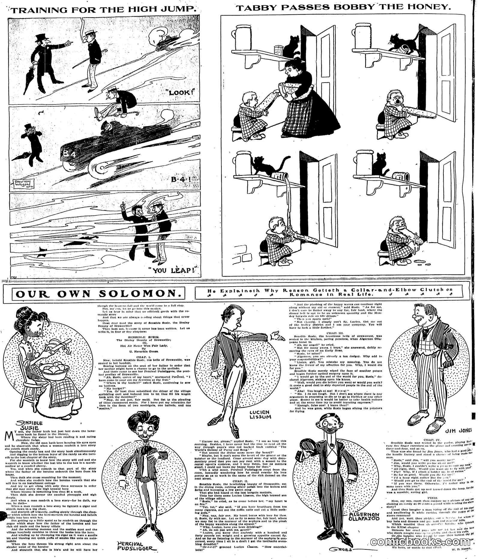 Comic Strip Pages, Early 1900s