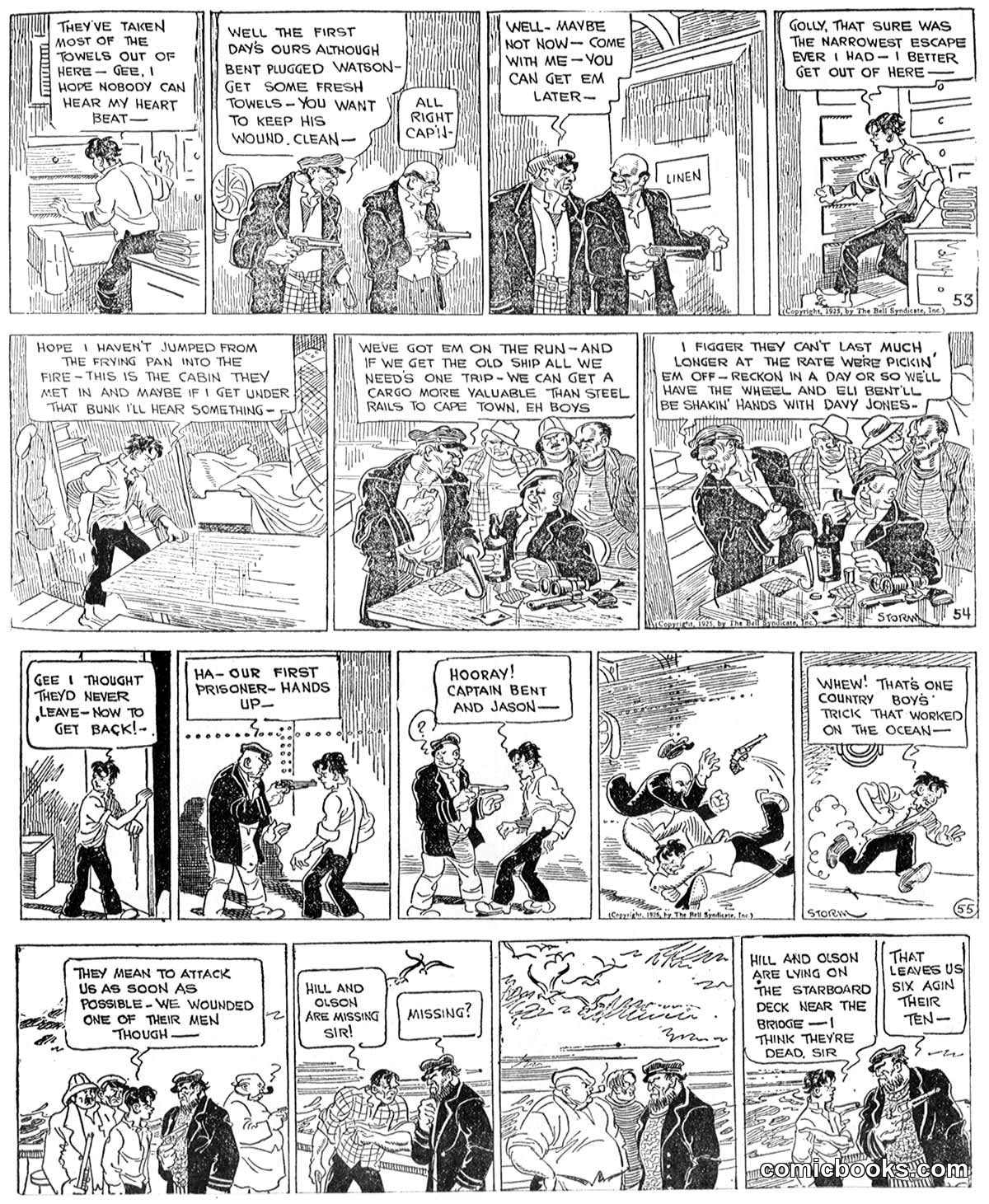 Adventure Comic Strip Page
