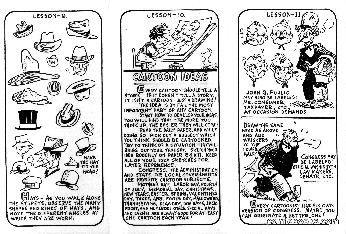 Pocket Cartoon Course — Lessons 9–11