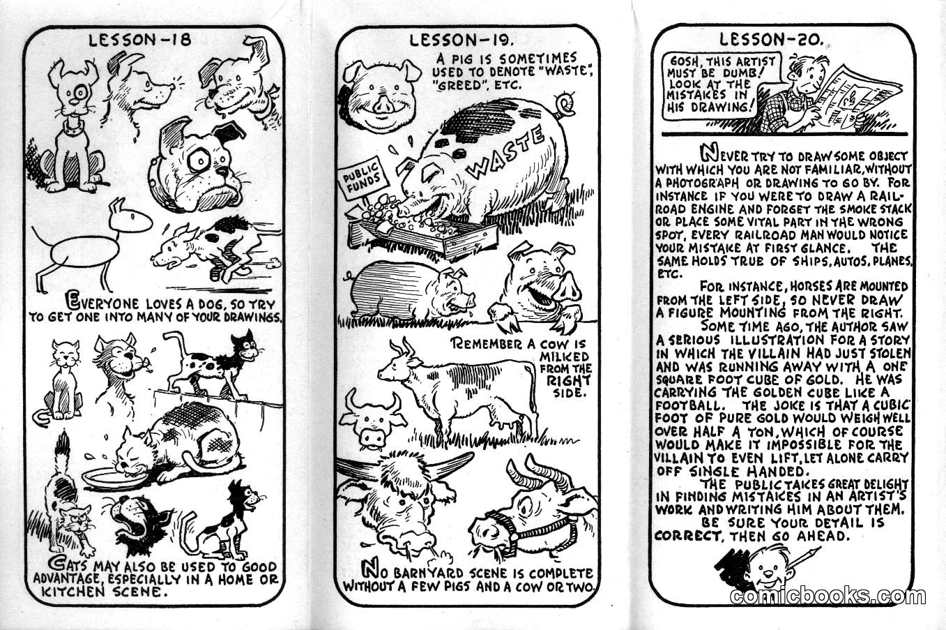 Pocket Cartoon Course — Lessons 18–20