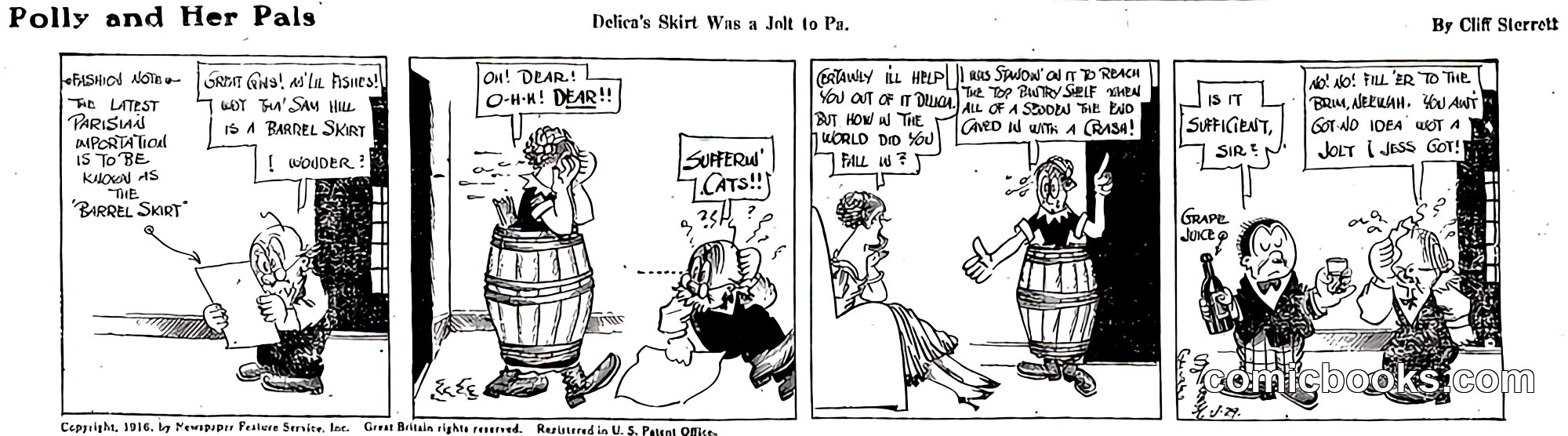 Polly and Her Pals — "Delica's Skirt Was a Jolt to Pa"