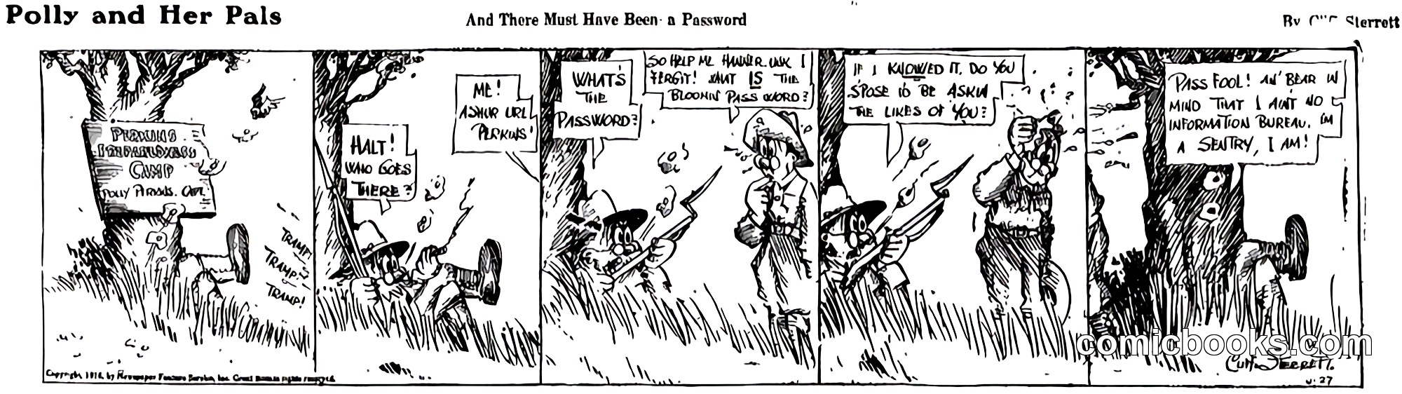 Polly and Her Pals — "And There Must Have Been a Password"