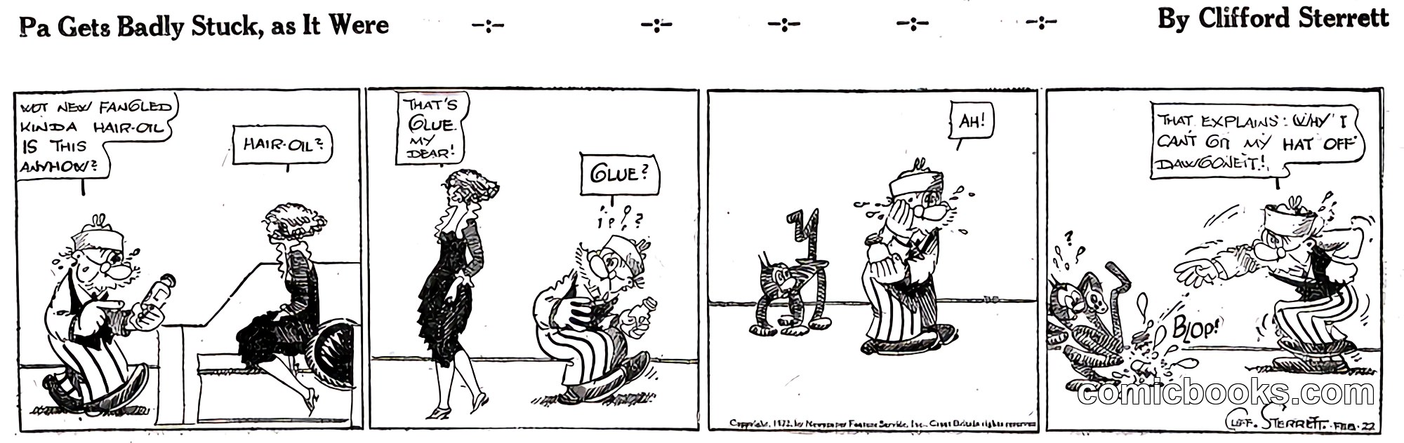 Polly and Her Pals — "Pa Gets Badly Stuck, as It Were"