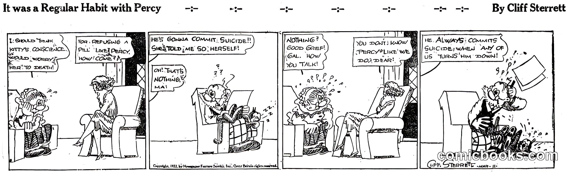 Polly and Her Pals — "It was a Regular Habit with Percy"