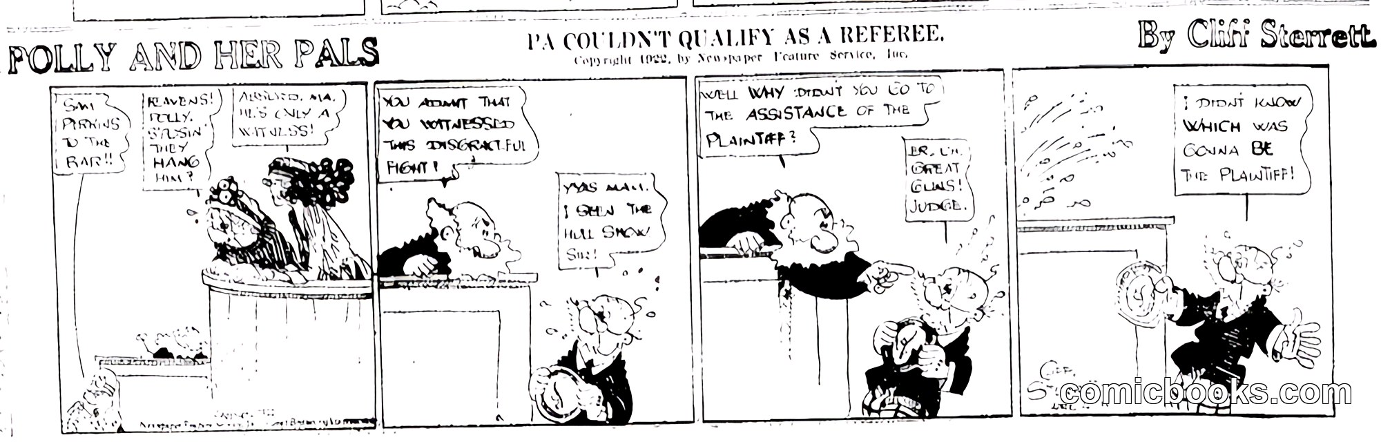 Polly and Her Pals — "Pa Couldn't Qualify as a Referee"