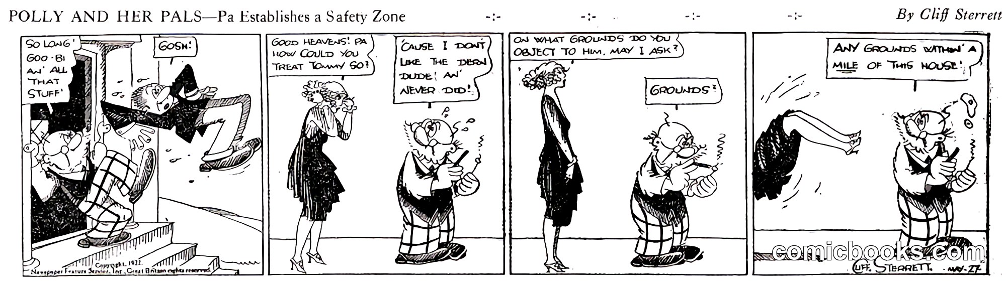 Polly and Her Pals — "Pa Establishes a Safety Zone"