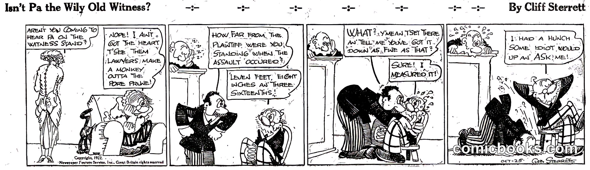 Polly and Her Pals — "Isn't Pa the Wily Old Witness?"