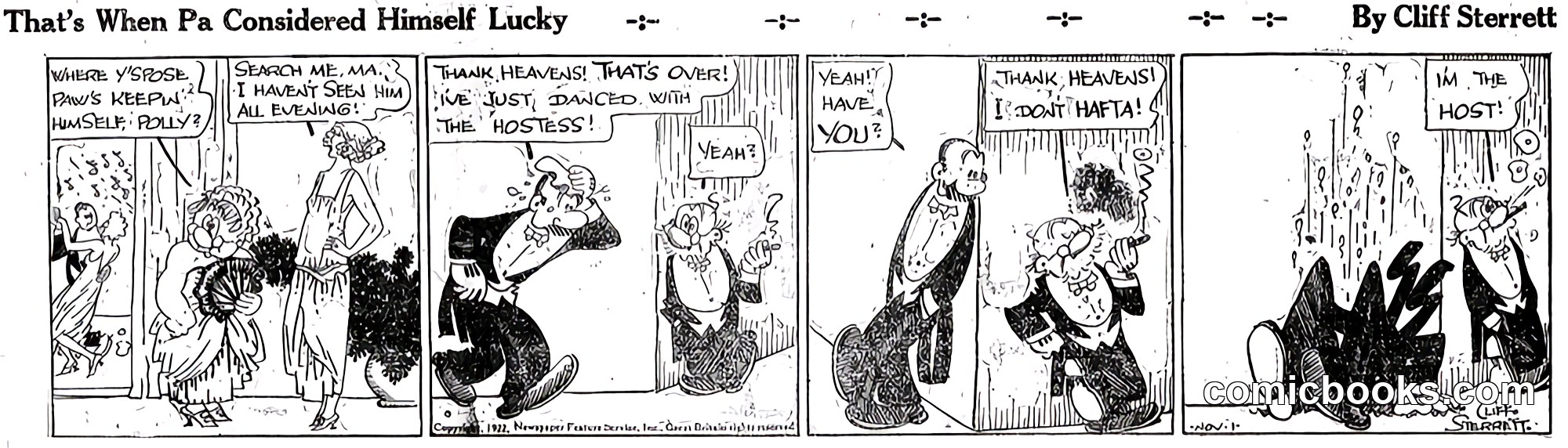 Polly and Her Pals — "That's When Pa Considered Himself Lucky"