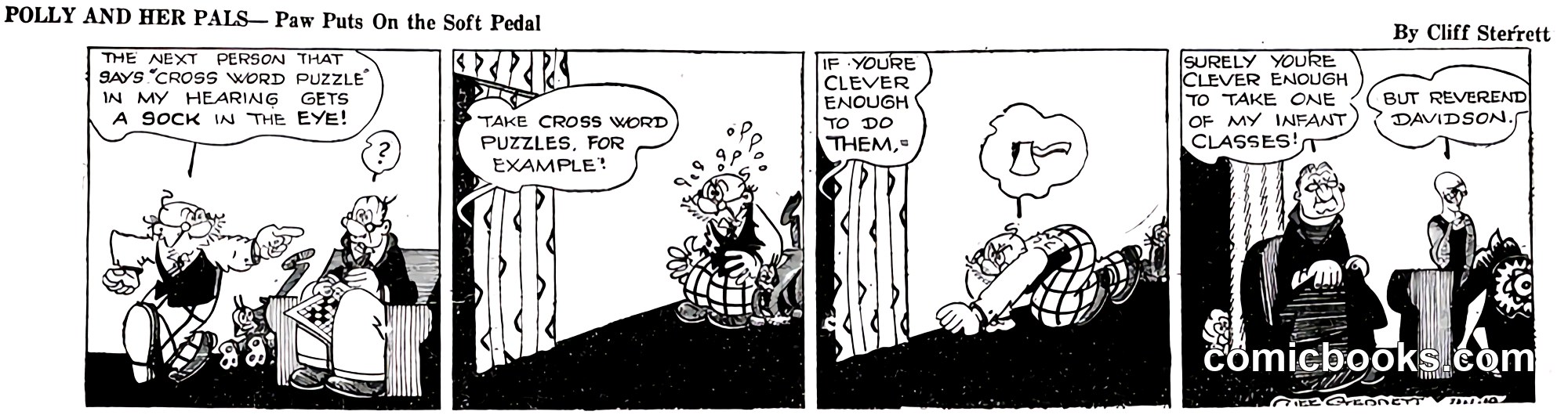 Polly and Her Pals — "Paw Puts On the Soft Pedal"