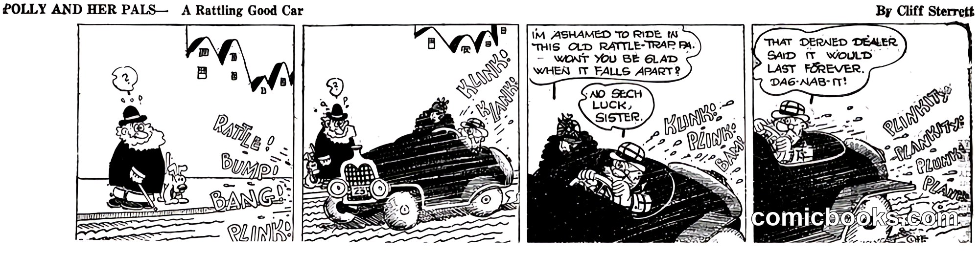 Polly and Her Pals — "A Rattling Good Car"