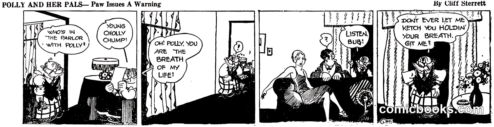 Polly and Her Pals — "Paw Issues A Warning"