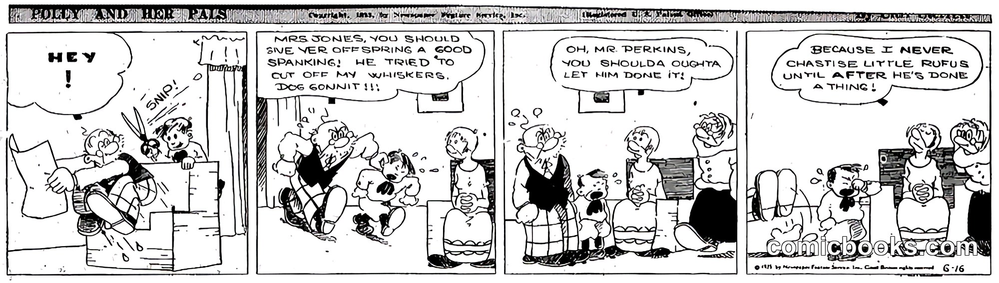 Polly and Her Pals — Daily Strip, June 16, 1925