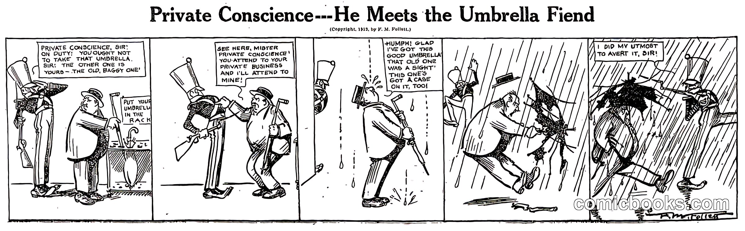 Private Conscience—He Meets the Umbrella Fiend
