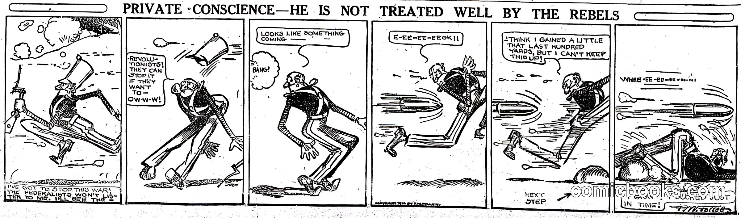 Private Conscience—He Is Not Treated Well by the Rebels