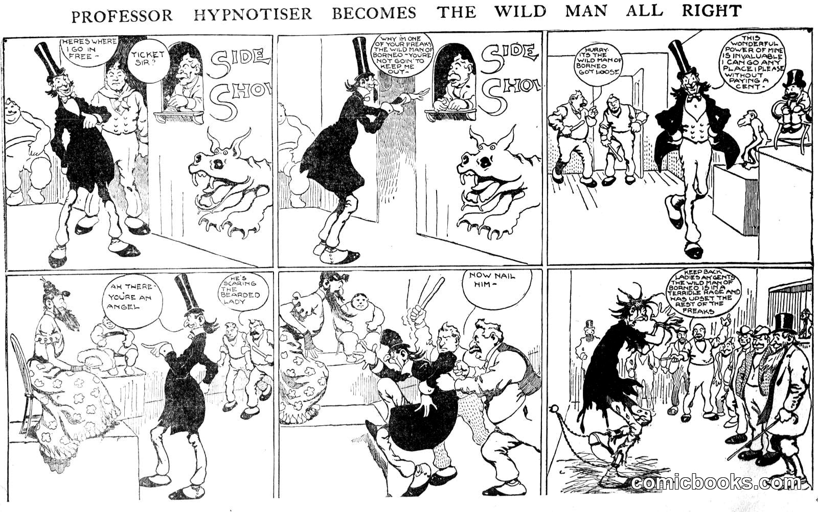 Professor Hypnotiser Becomes the Wild Man All Right