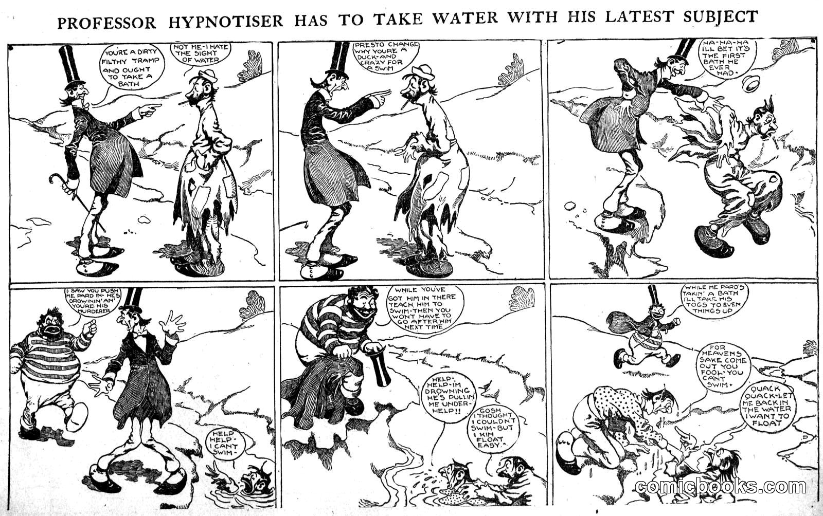 Professor Hypnotiser Has to Take Water with His Latest Subject