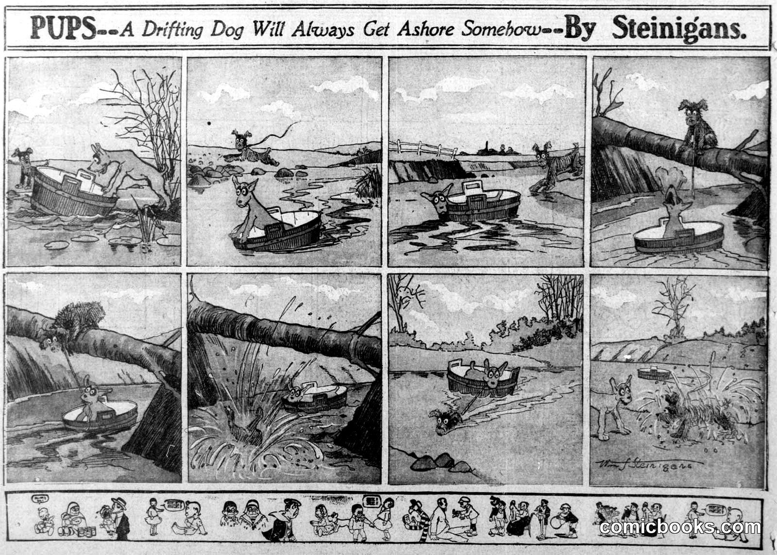 Pups: A Drifting Dog Will Always Get Ashore Somehow