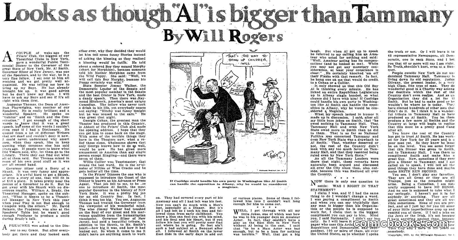 Looks as though 'Al' is bigger than Tammany