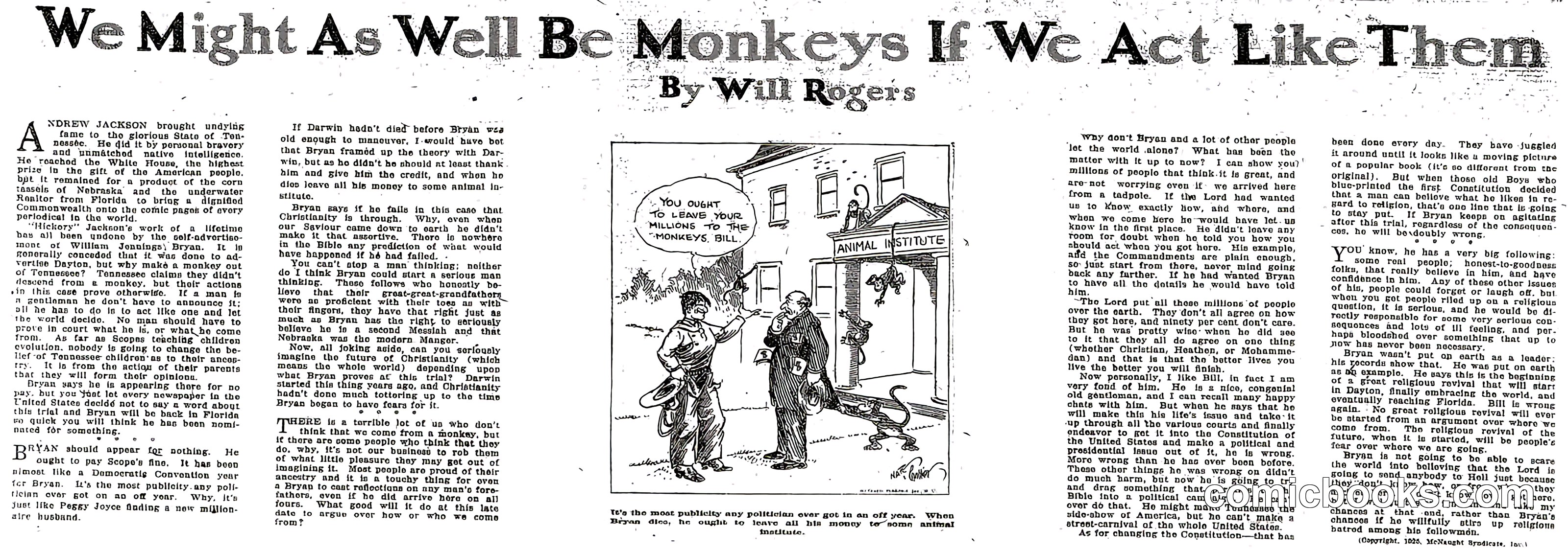 We Might As Well Be Monkeys If We Act Like Them