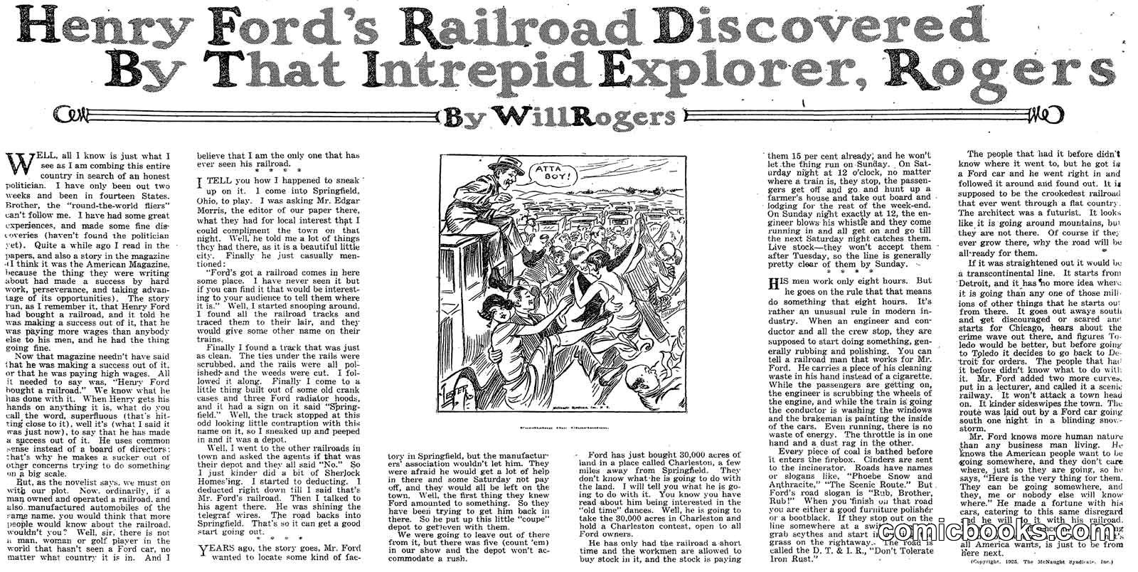 Henry Ford's Railroad Discovered By That Intrepid Explorer, Rogers