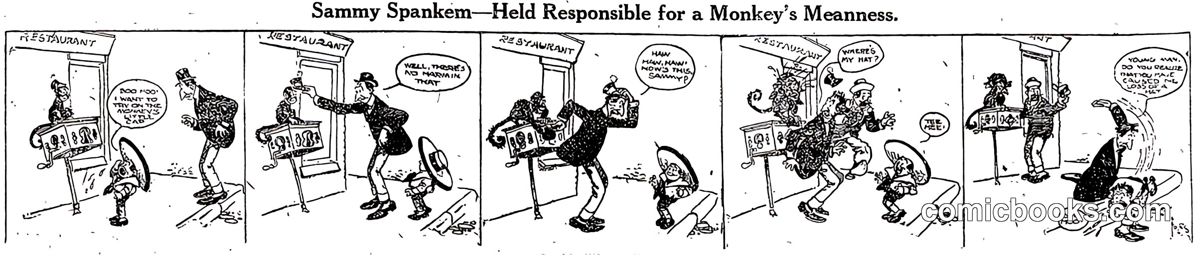 Sammy Spankem—Held Responsible for a Monkey's Meanness