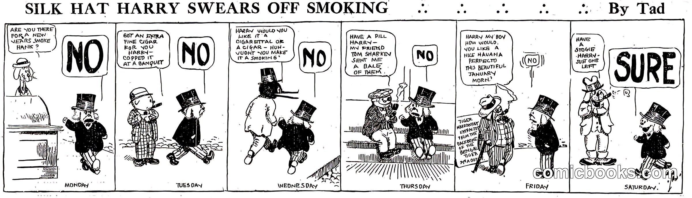 Silk Hat Harry Swears Off Smoking