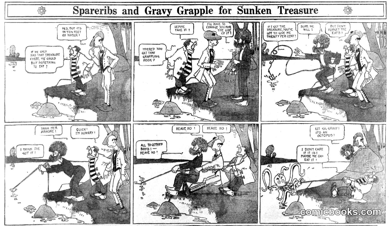Spareribs and Gravy Grapple for Sunken Treasure