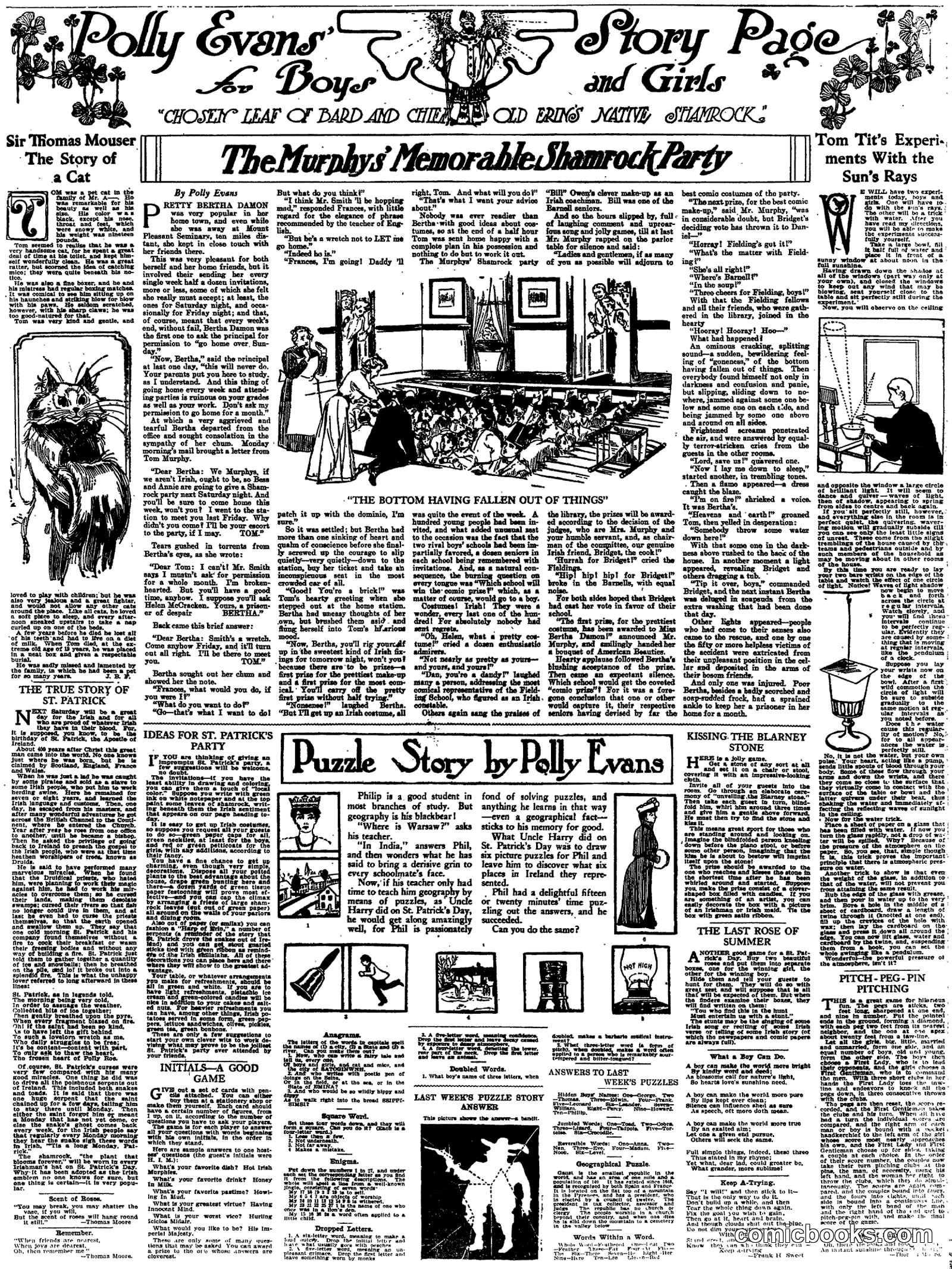 Polly Evans' Story Page and Girls