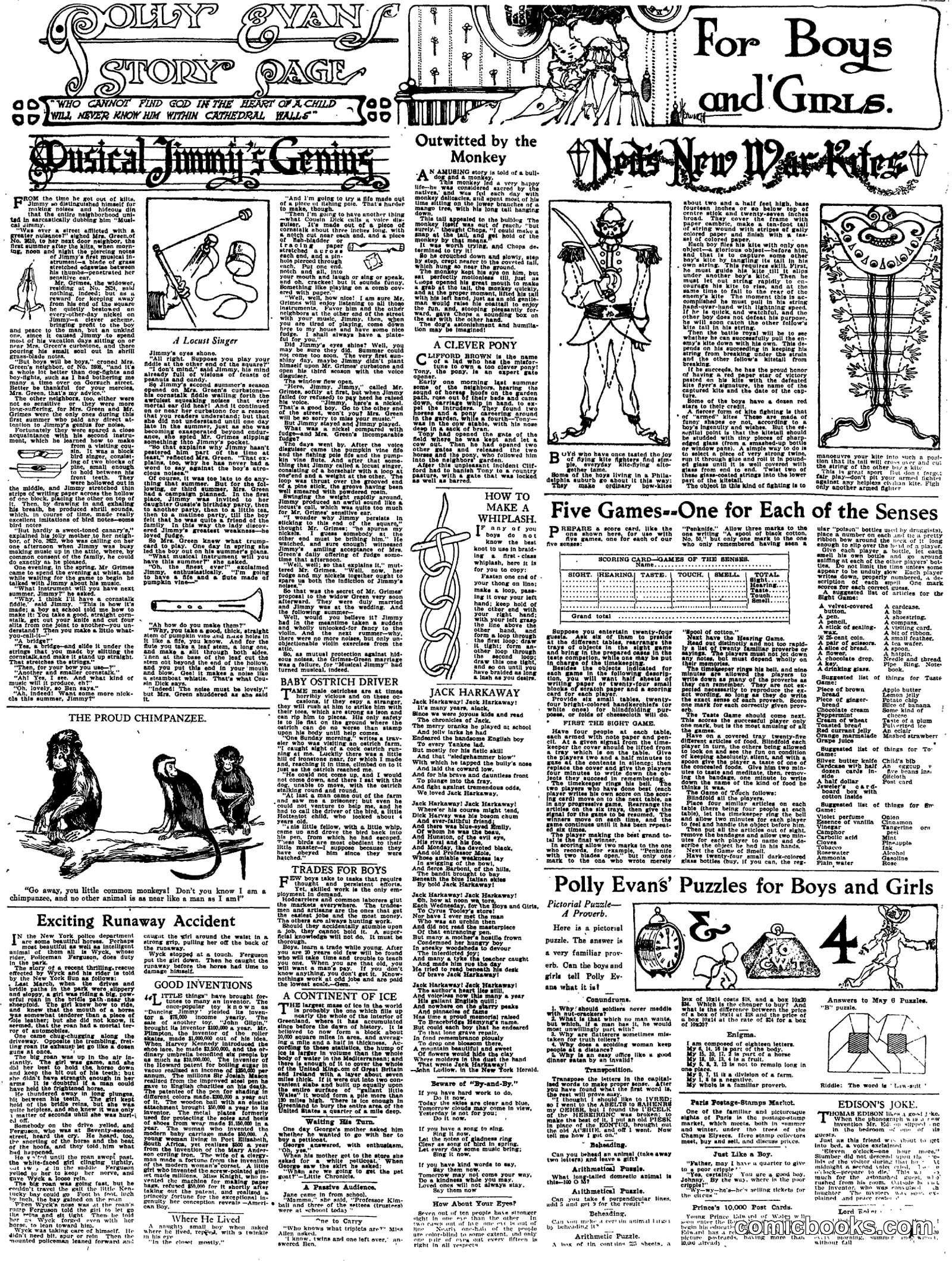 Polly Evans' Story Page