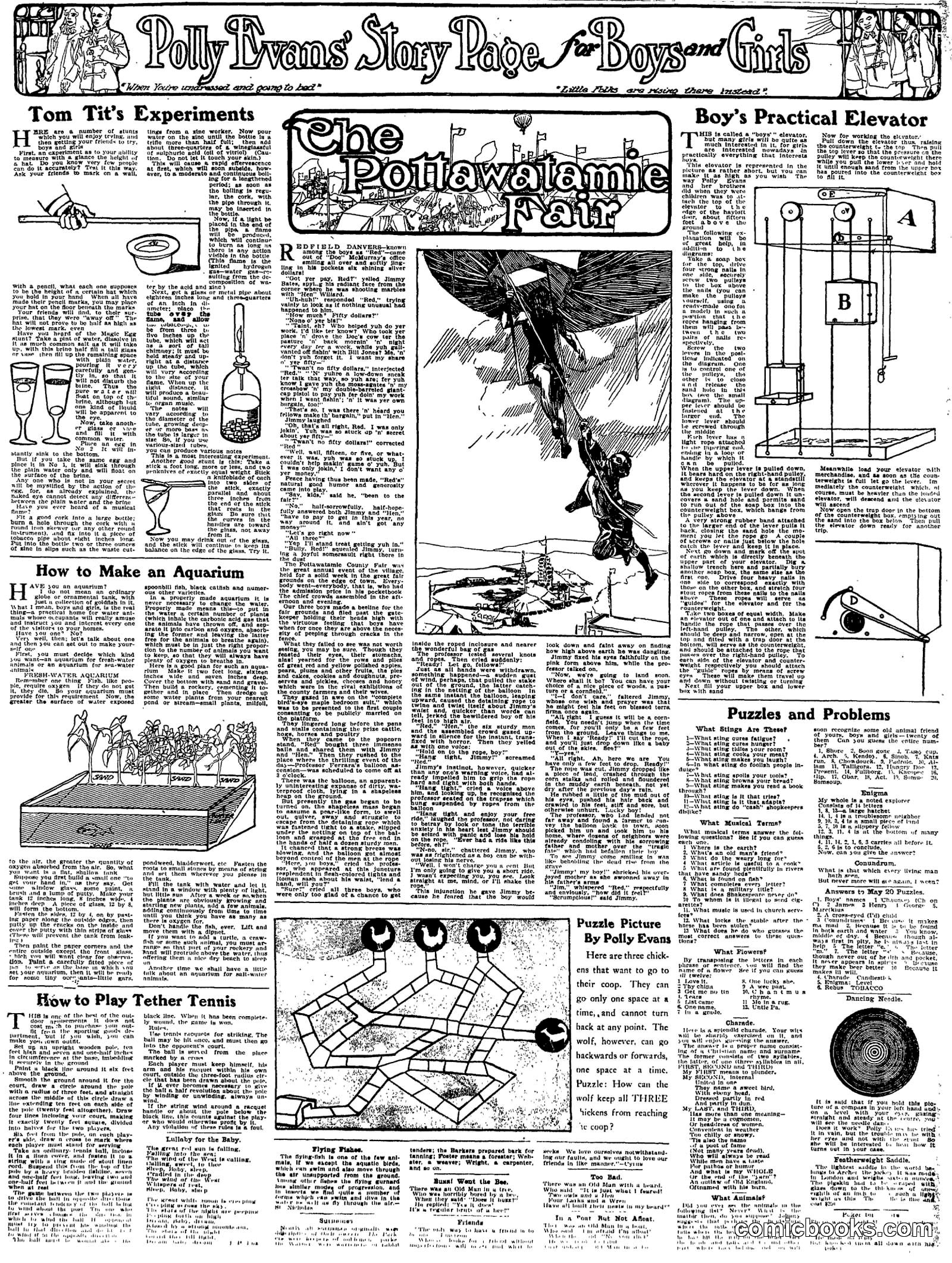 Polly Evans Story Page for Boys and Girls