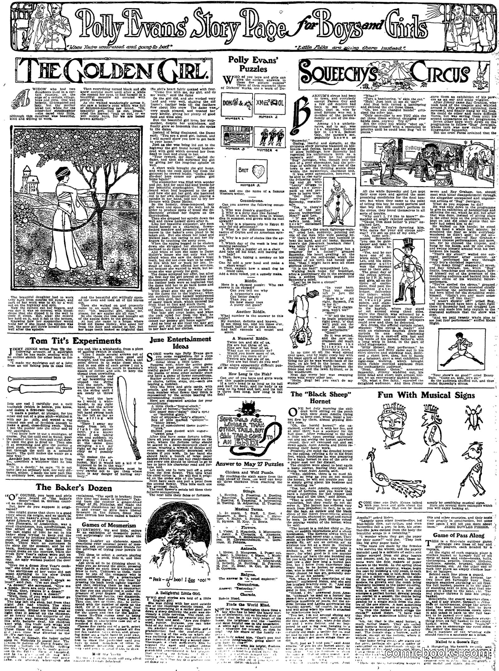 Polly Evans' Story Page for Boys and Girls