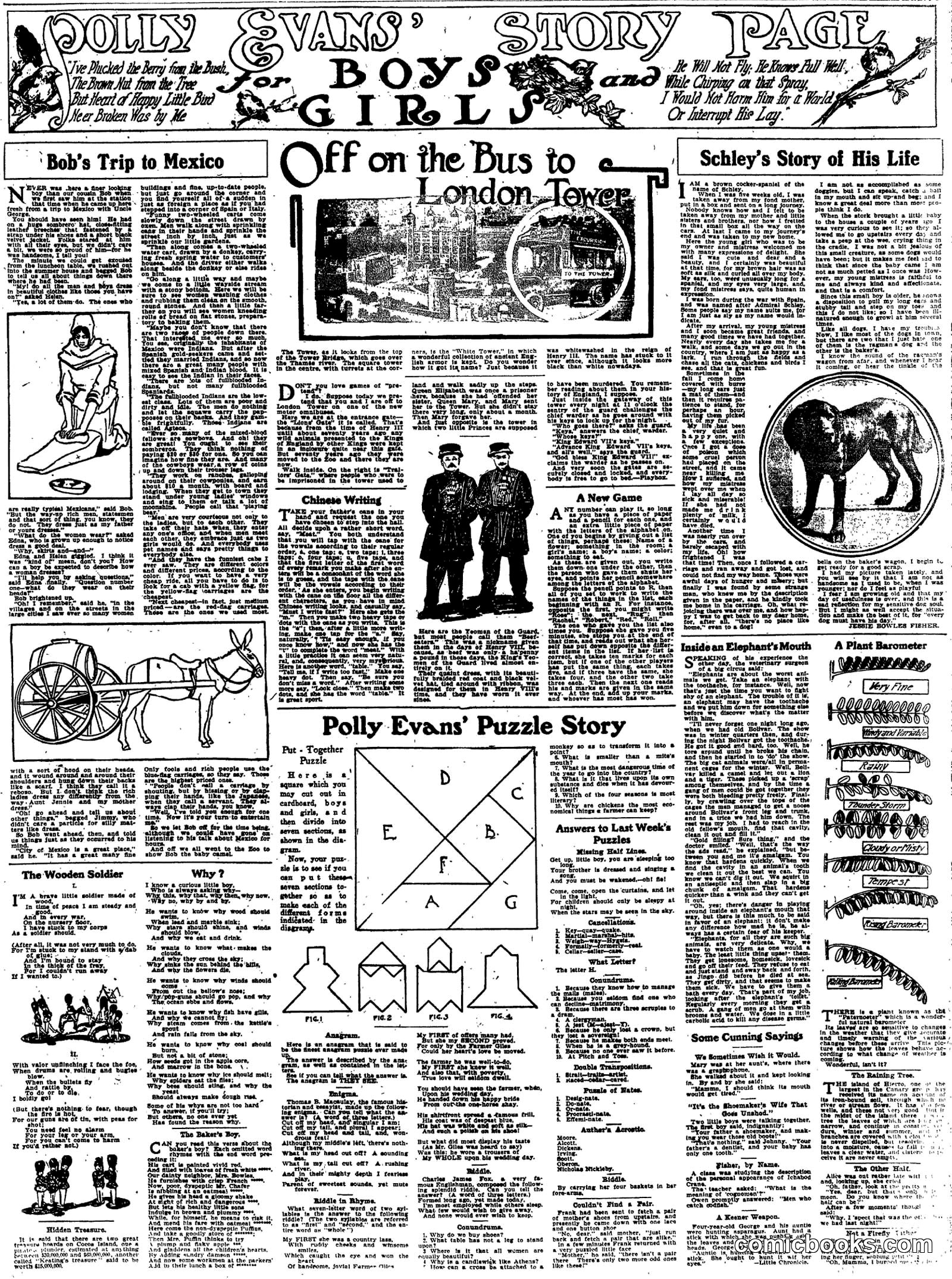 Polly Evans' Story Page: Boys and Girls