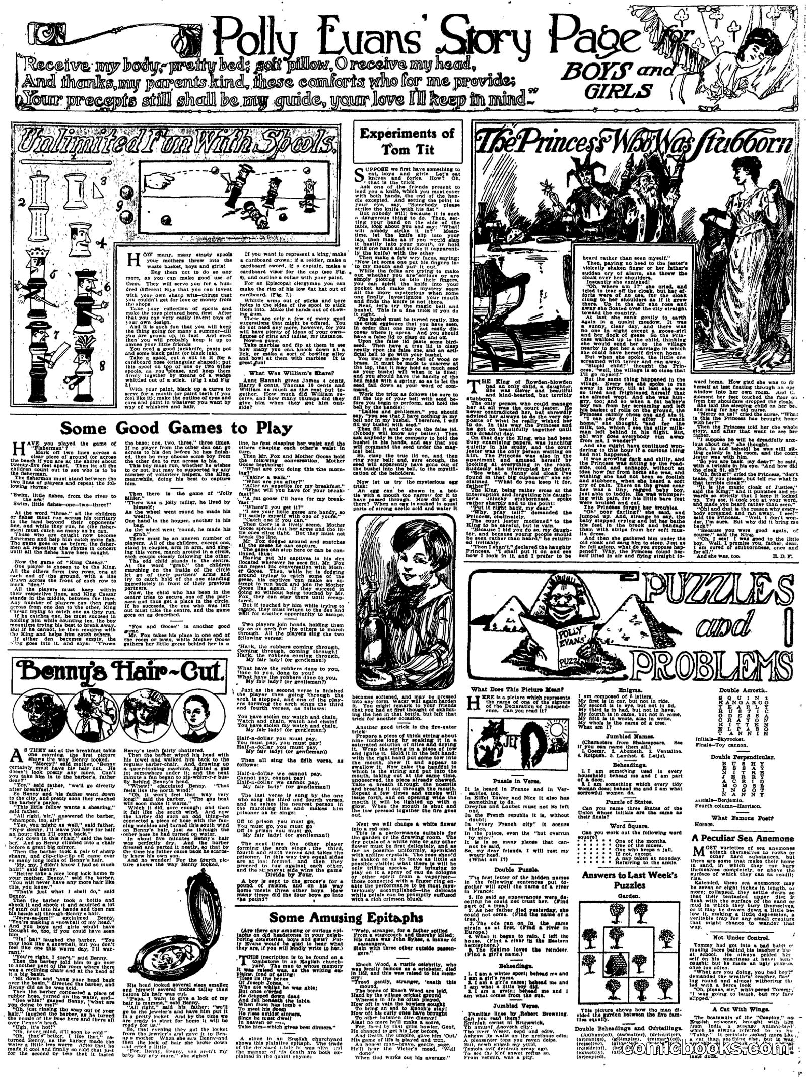 Polly Evans' Story Page