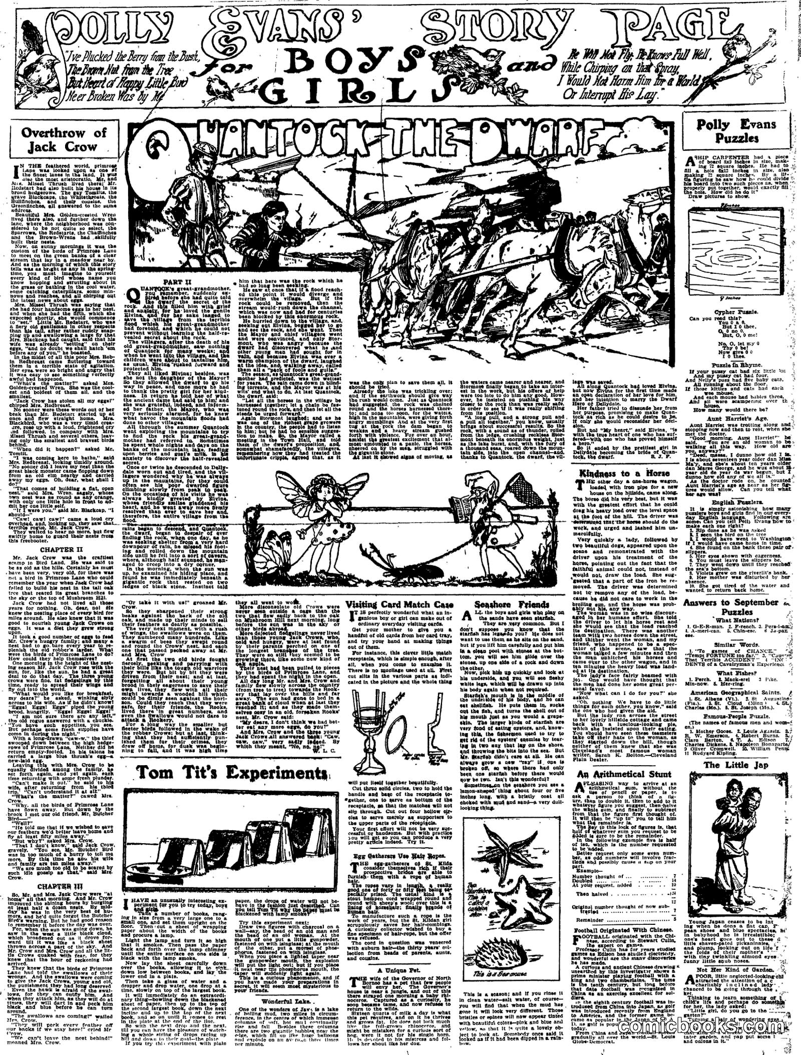 Polly Evans Story Page: Boys and Girls