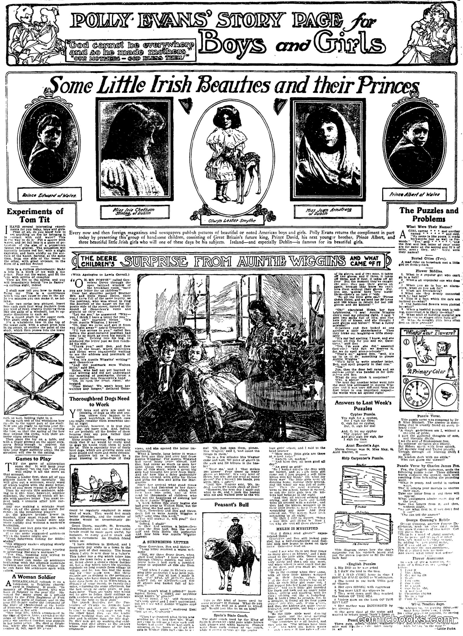 Polly Evans' Story Page for Boys and Girls
