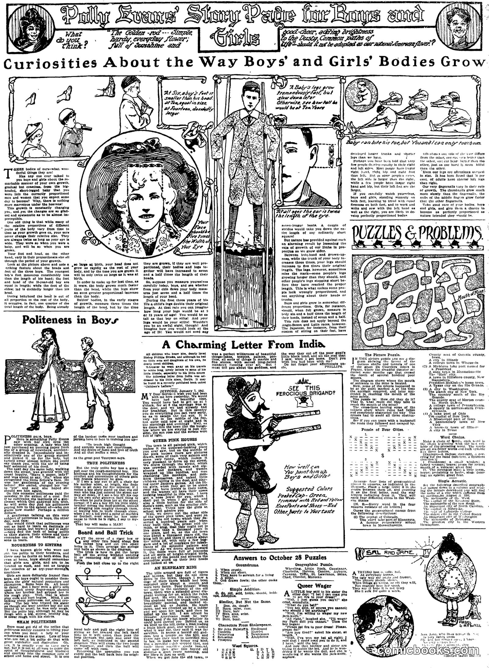 Polly Evans' Story Page for Boys and Girls