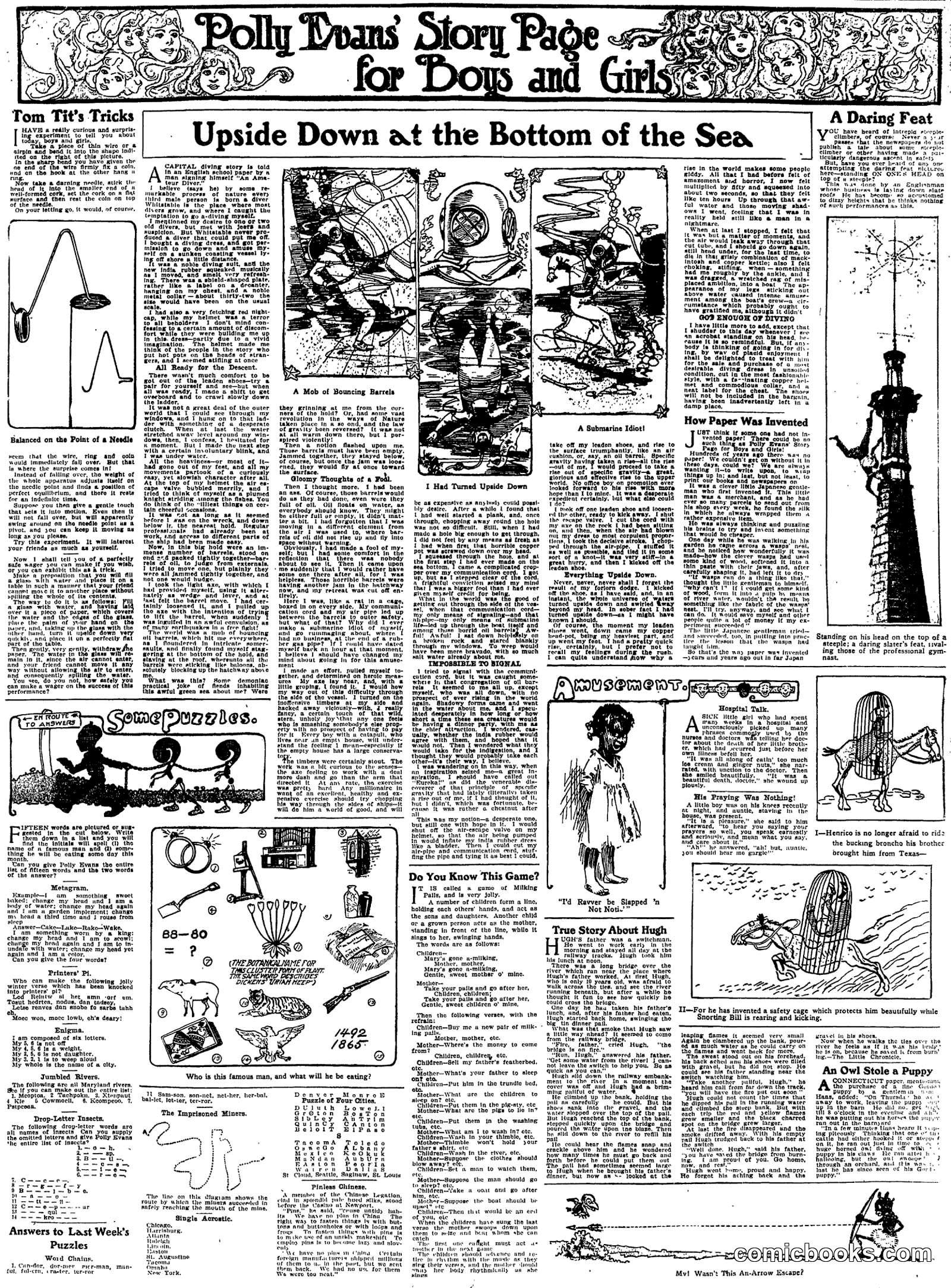 Polly Evans' Story Page for Boys and Girls