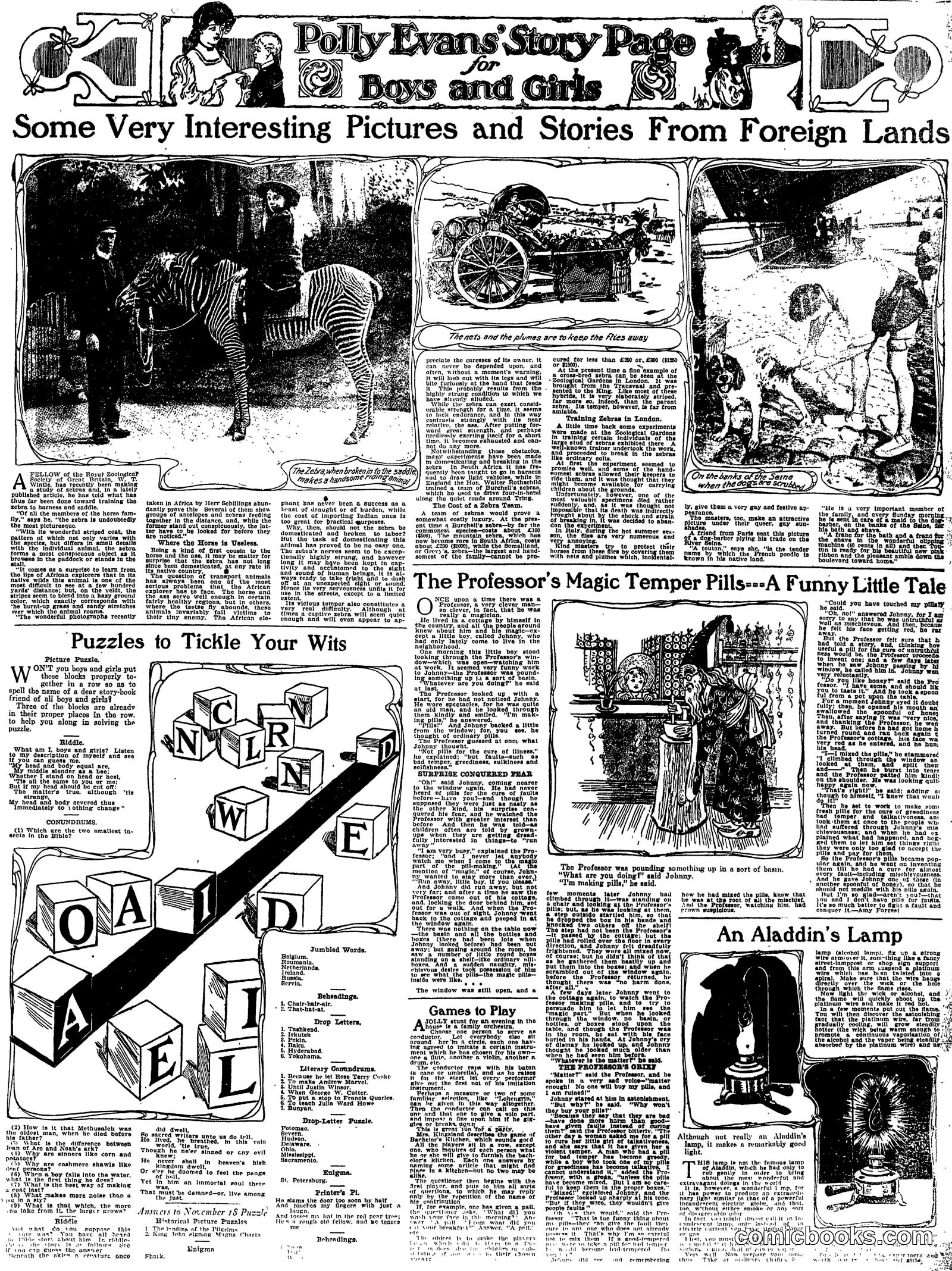Polly Evans' Story Page: Boys and Girls