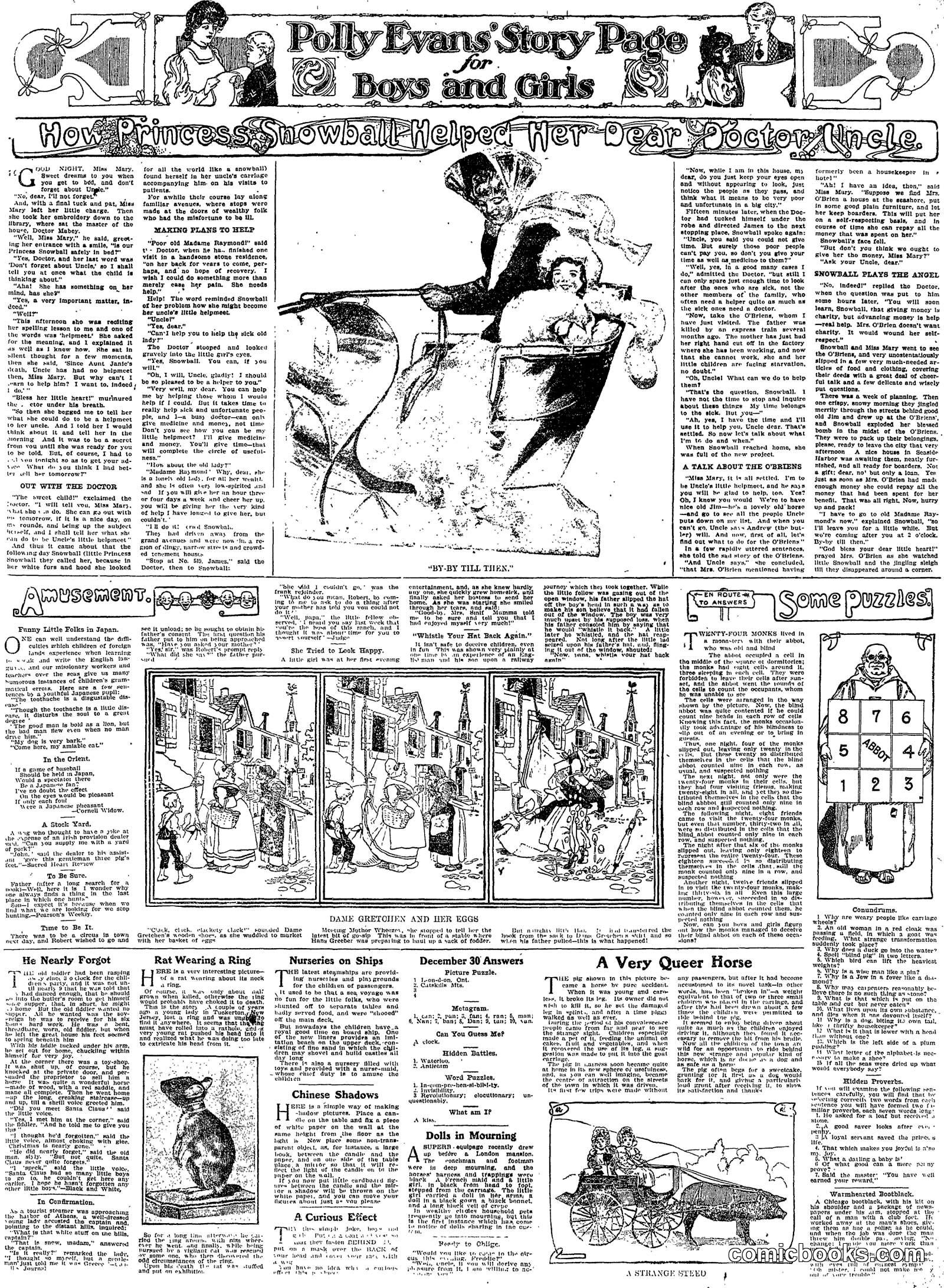 Polly Evans' Story Page for Boys and Girls