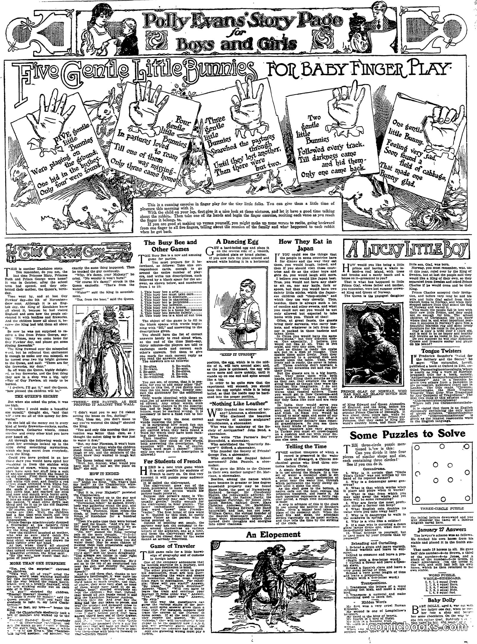Polly Evans's Story Page: Boys and Girls