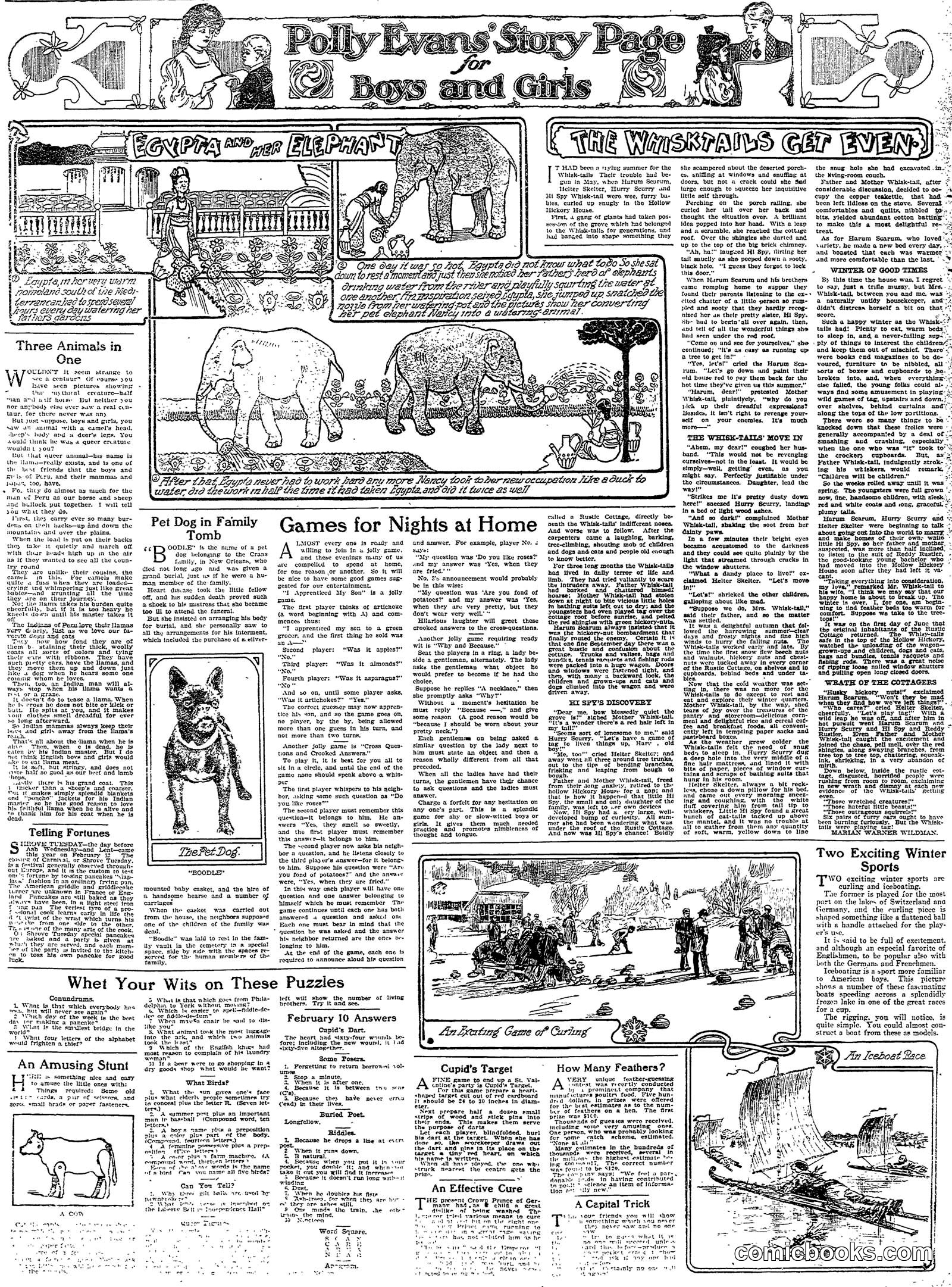 Polly Evans' Story Page for Boys and Girls