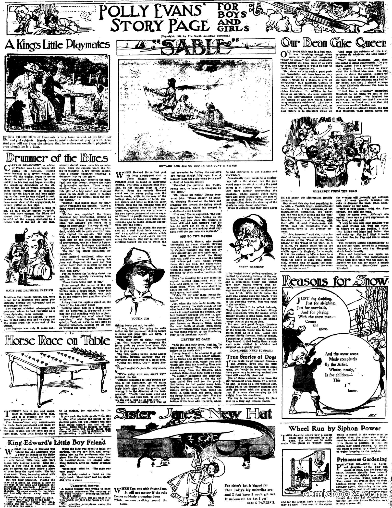 Polly Evans' Story Page for Boys and Girls