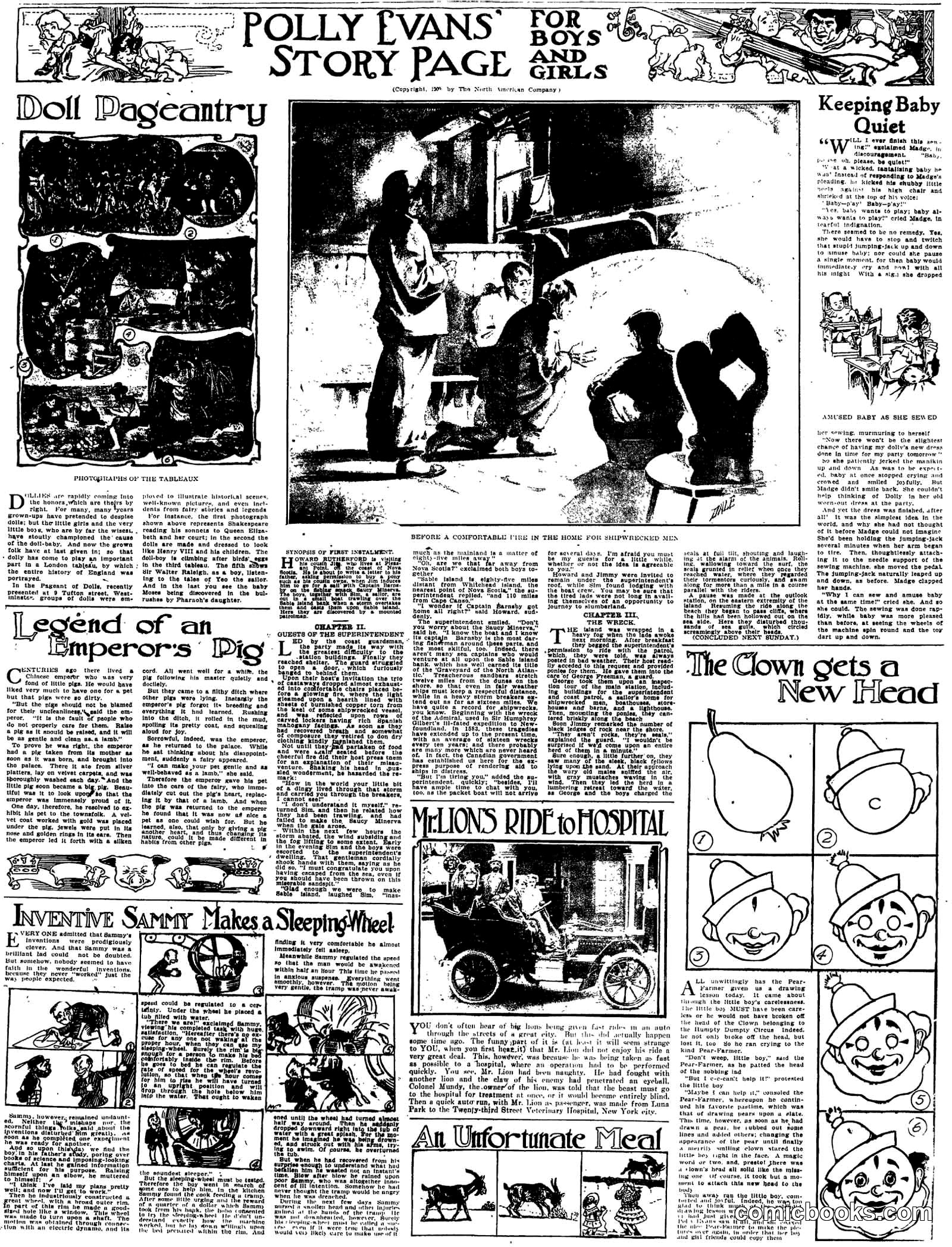Polly Evans' Story Page for Boys and Girls