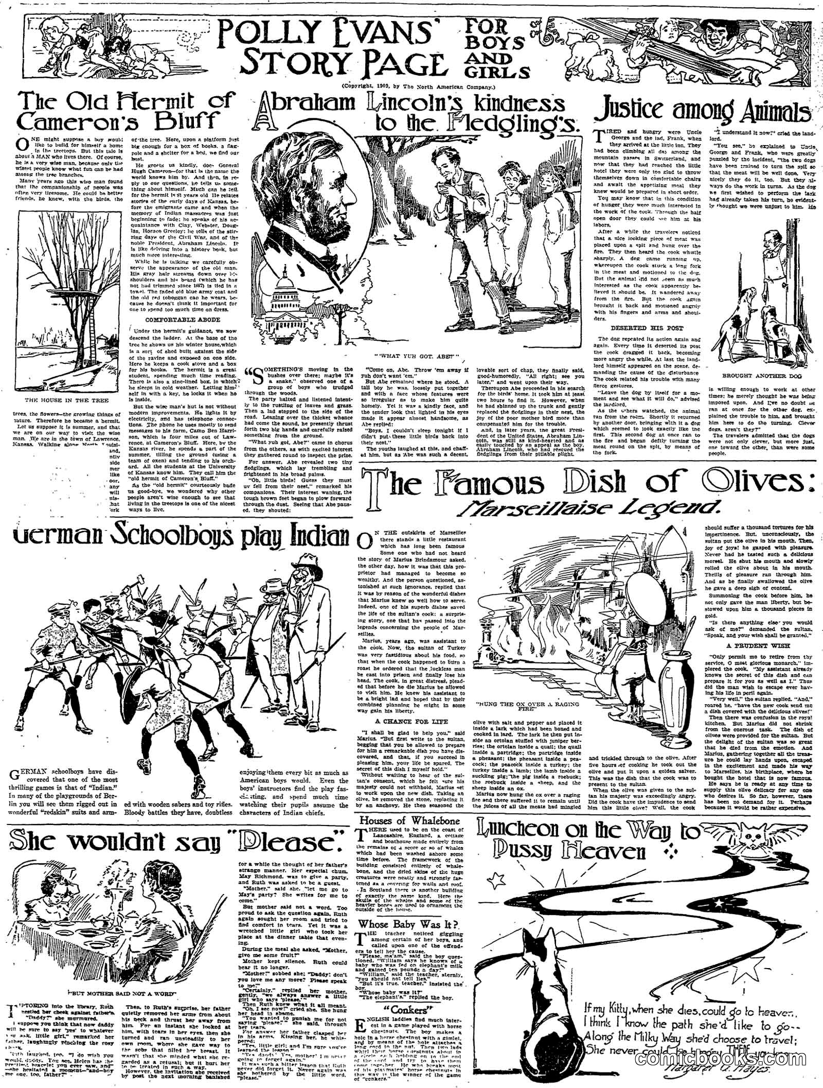 Polly Evans' Story Page for Boys and Girls