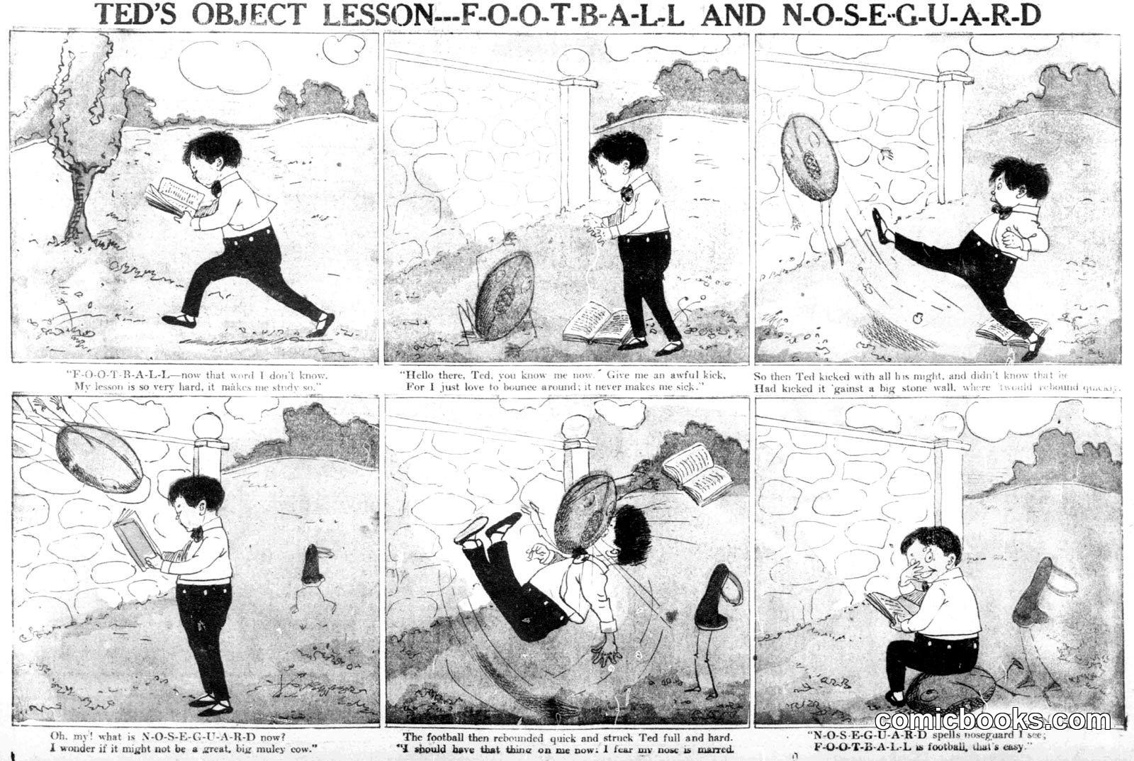 Ted's Object Lesson—F-O-O-T-B-A-L-L and N-O-S-E-G-U-A-R-D