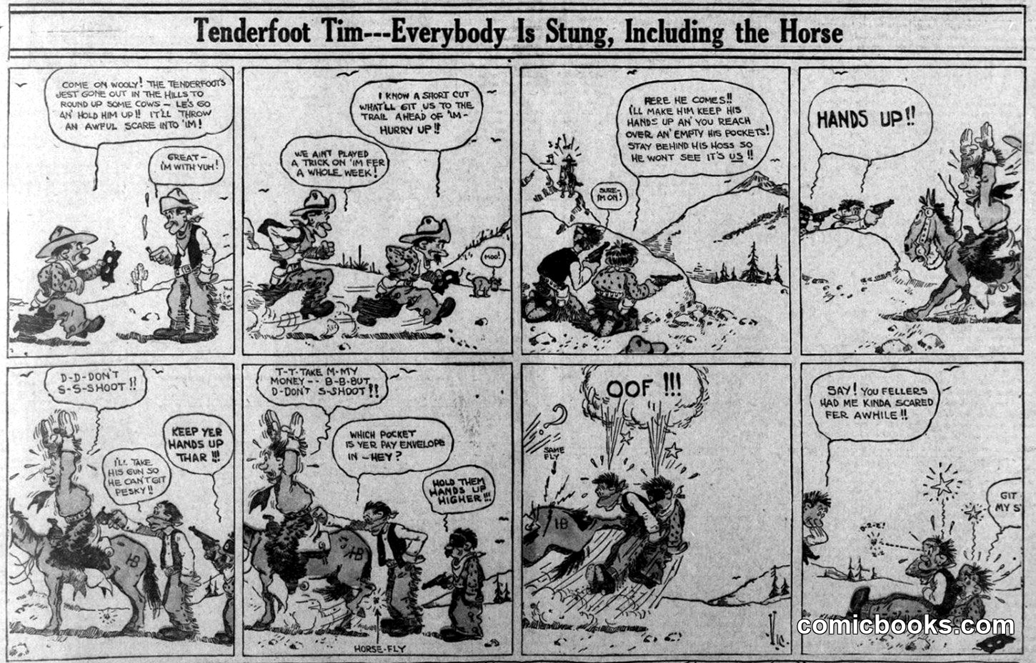 Tenderfoot Tim—Everybody Is Stung, Including the Horse
